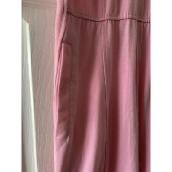Free People Dupe Jumpsuit Tie Botton One Piece Sz L Pink Wash Boho Slouchy - Picture 3 of 8